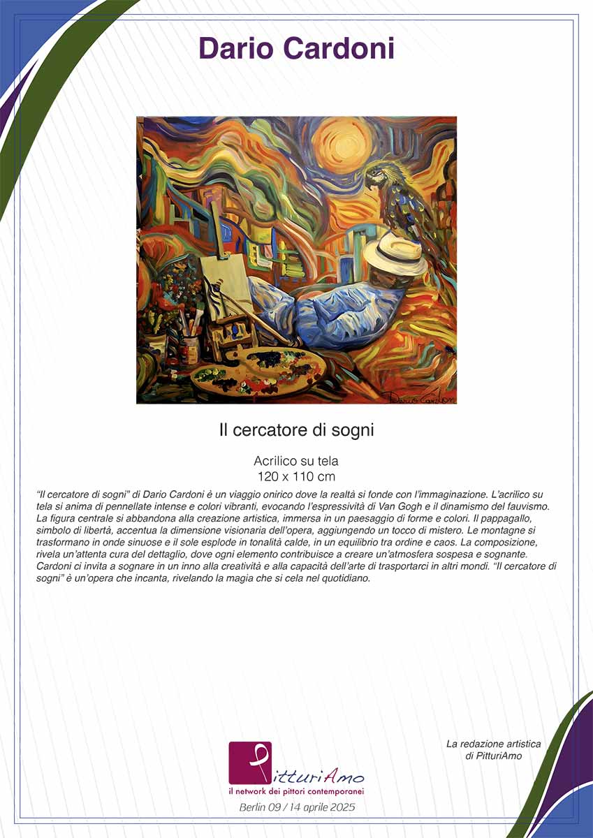 Critica d'arte all'artista contemporaneo Dario Cardoni