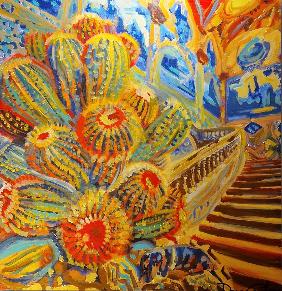 Vendita online opera dal titolo “Scorcio di quiete estiva” realizzata dall'artista contemporaneo Dario Cardoni